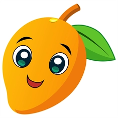 Mango Classroom Fruit Transparent Sticker